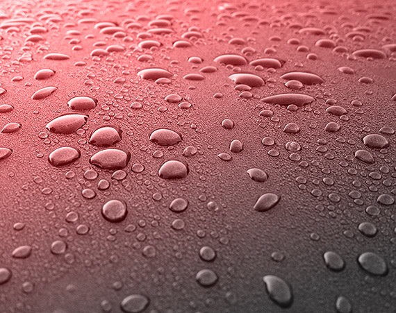 Water drops on car surface